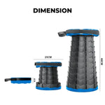 KILIROO Portable Telescopic Folding Stool (Blue) KR-TFS-101-XH - Furniture > Outdoor