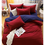King 1000TC Reversible Duvet Quilt Cover Set - Blue and Red - Home & Garden > Bedding > Duvet Covers