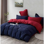 King 1000TC Reversible Duvet Quilt Cover Set - Blue and Red - Home & Garden > Bedding > Duvet Covers