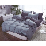 King 1000TC Reversible Duvet Quilt Cover Set - Grey - Home & Garden > Bedding > Duvet Covers
