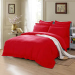 1000TC Tailored King Size Red Duvet Quilt Cover Set - Home & Garden > Bedding > Duvet Covers