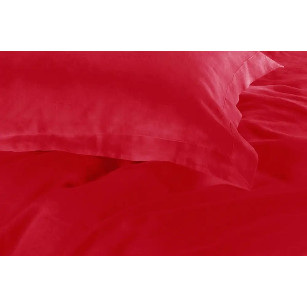 1000TC Tailored King Size Red Duvet Quilt Cover Set - Home & Garden > Bedding > Duvet Covers