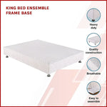 King Bed Ensemble Frame Base - Furniture > Bedroom