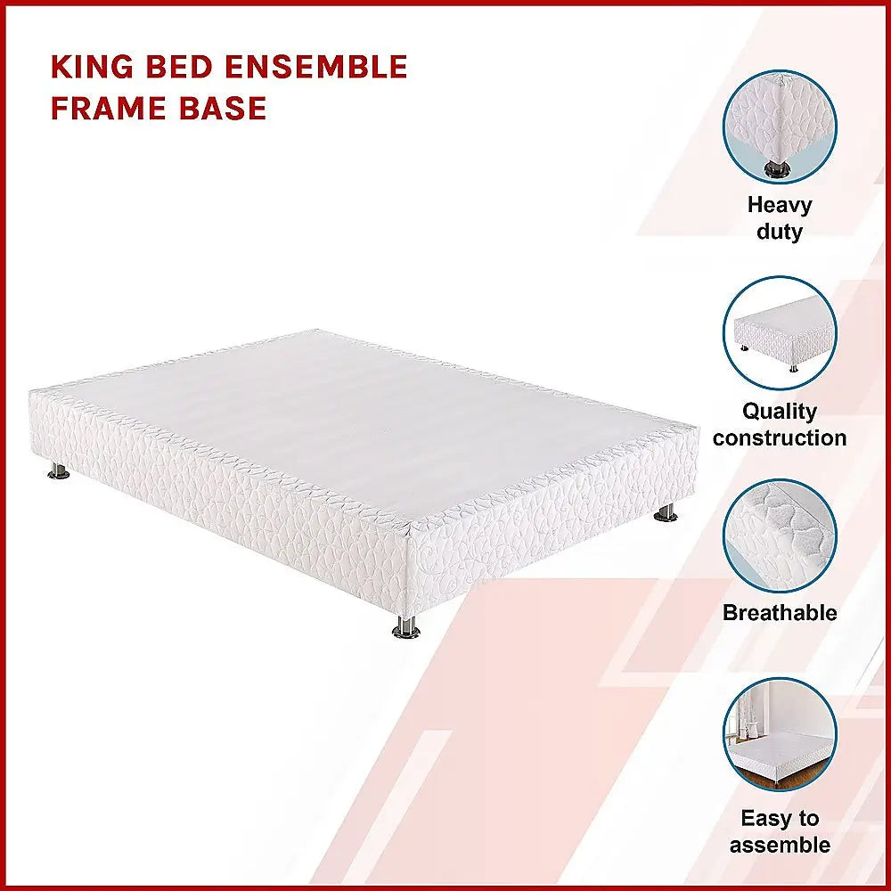 King Bed Ensemble Frame Base - Furniture > Bedroom