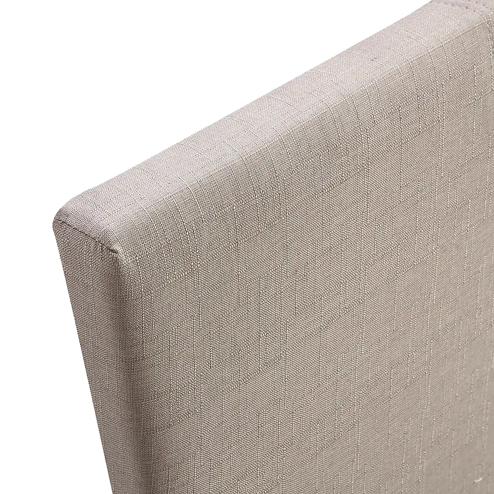 King Linen Fabric Bed Frame Beige - Furniture > Bedroom > Beds & Bed Frames