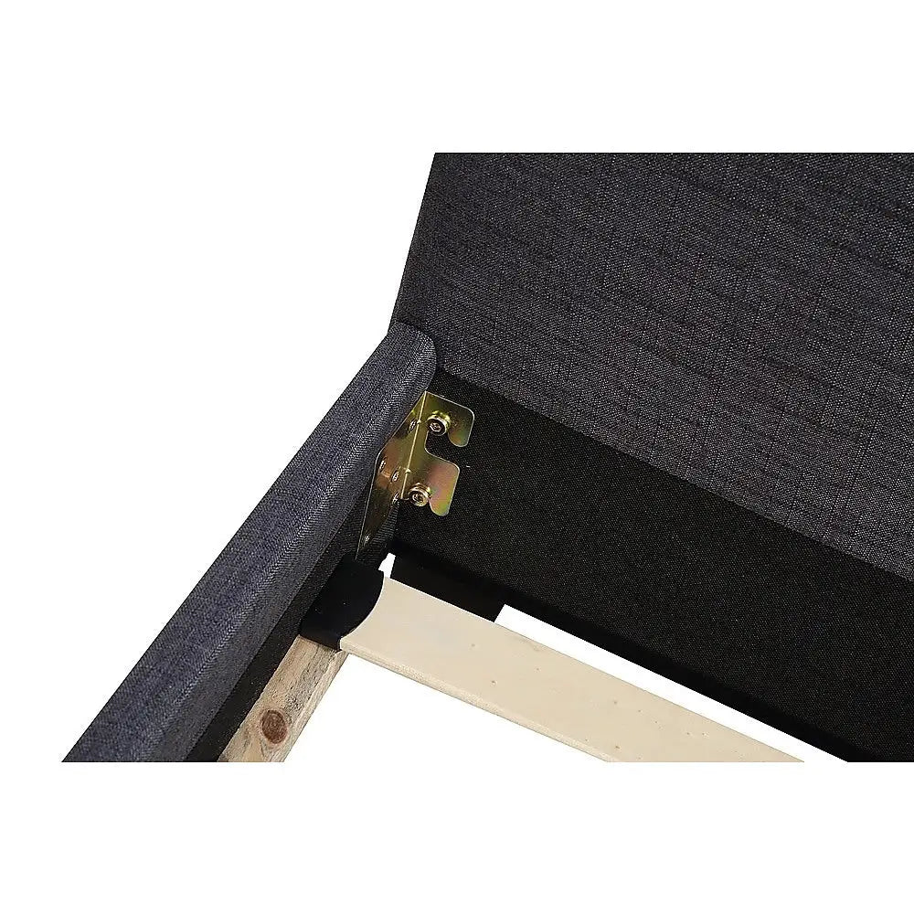 King Linen Fabric Bed Frame Grey - Furniture > Bedroom > Beds & Bed Frames