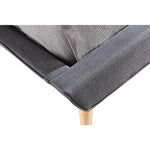 King Linen Fabric Deluxe Bed Frame Grey - Furniture > Bedroom > Beds & Bed Frames