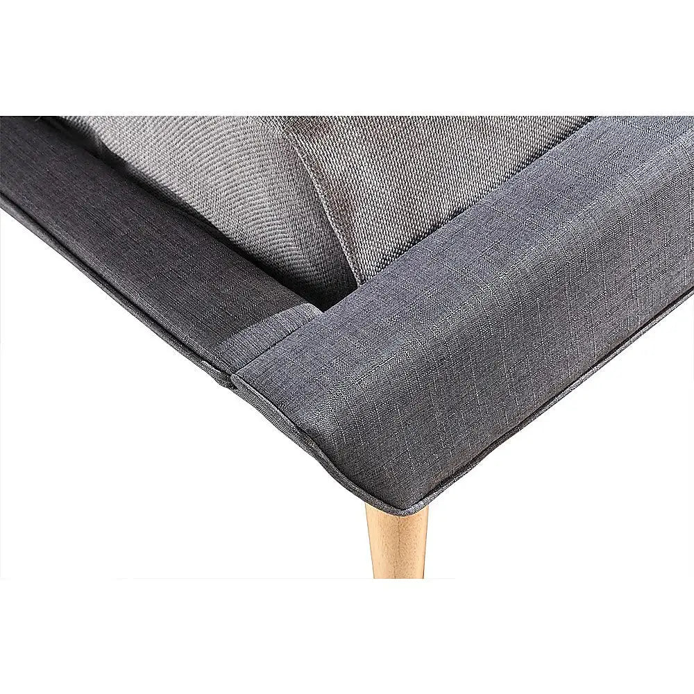 King Linen Fabric Deluxe Bed Frame Grey - Furniture > Bedroom > Beds & Bed Frames