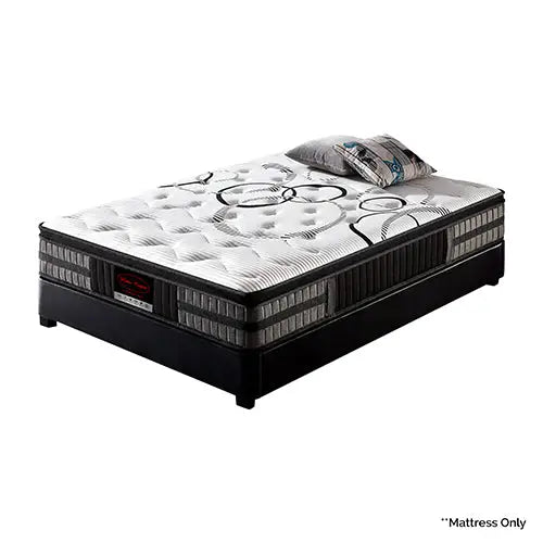 King Mattress in Gel Memory Foam Pocket Coil Medium Firm Bed 34cm Thick - Furniture > Mattresses