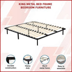 King Metal Bed Frame - Bedroom Furniture - Furniture > Bedroom
