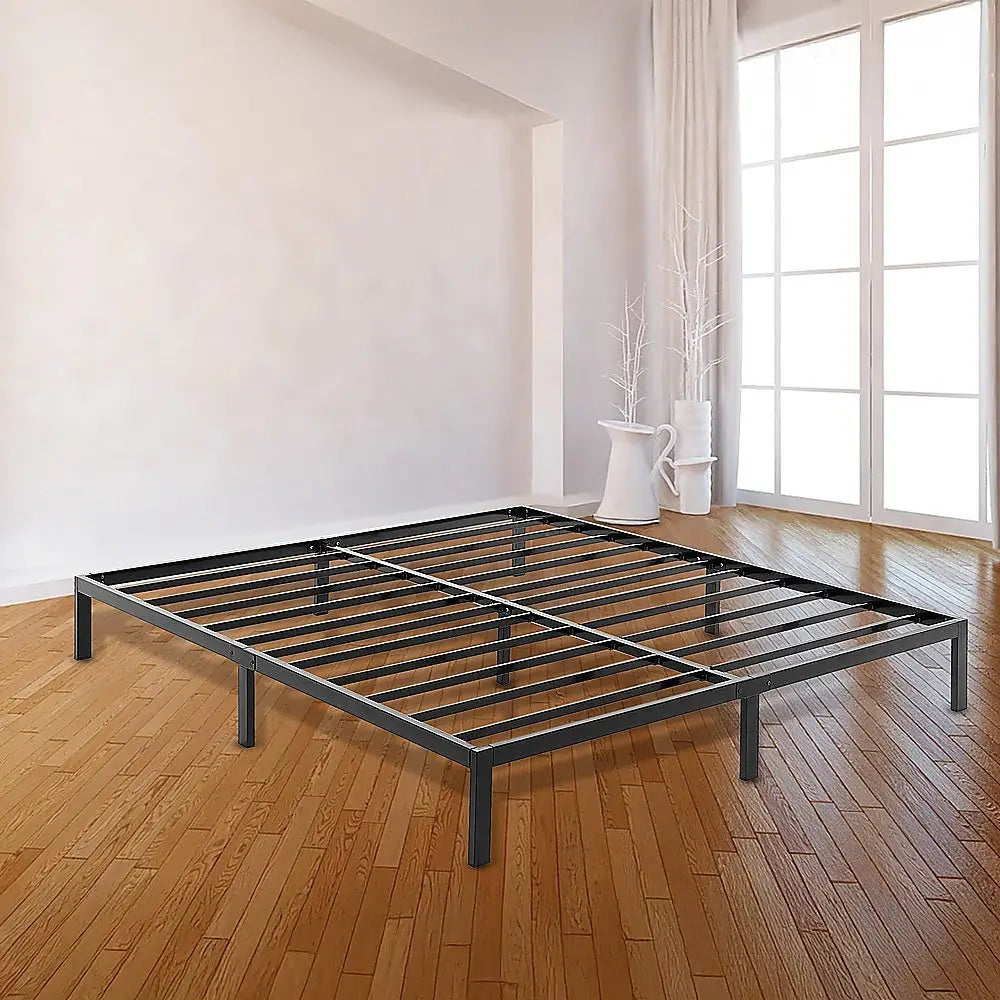 King Metal Bed Frame Full Steel Heavy Duty - Furniture > Bedroom > Beds & Bed Frames