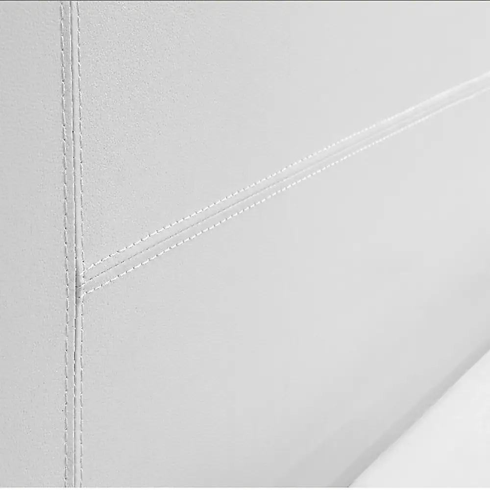 King PU Leather Bed Frame White - Furniture > Bedroom > Beds & Bed Frames