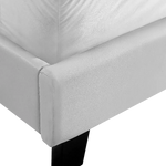 King PU Leather Bed Frame White - Furniture > Bedroom > Beds & Bed Frames