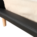 King PU Leather Deluxe Bed Frame Black - Furniture > Bedroom > Beds & Bed Frames