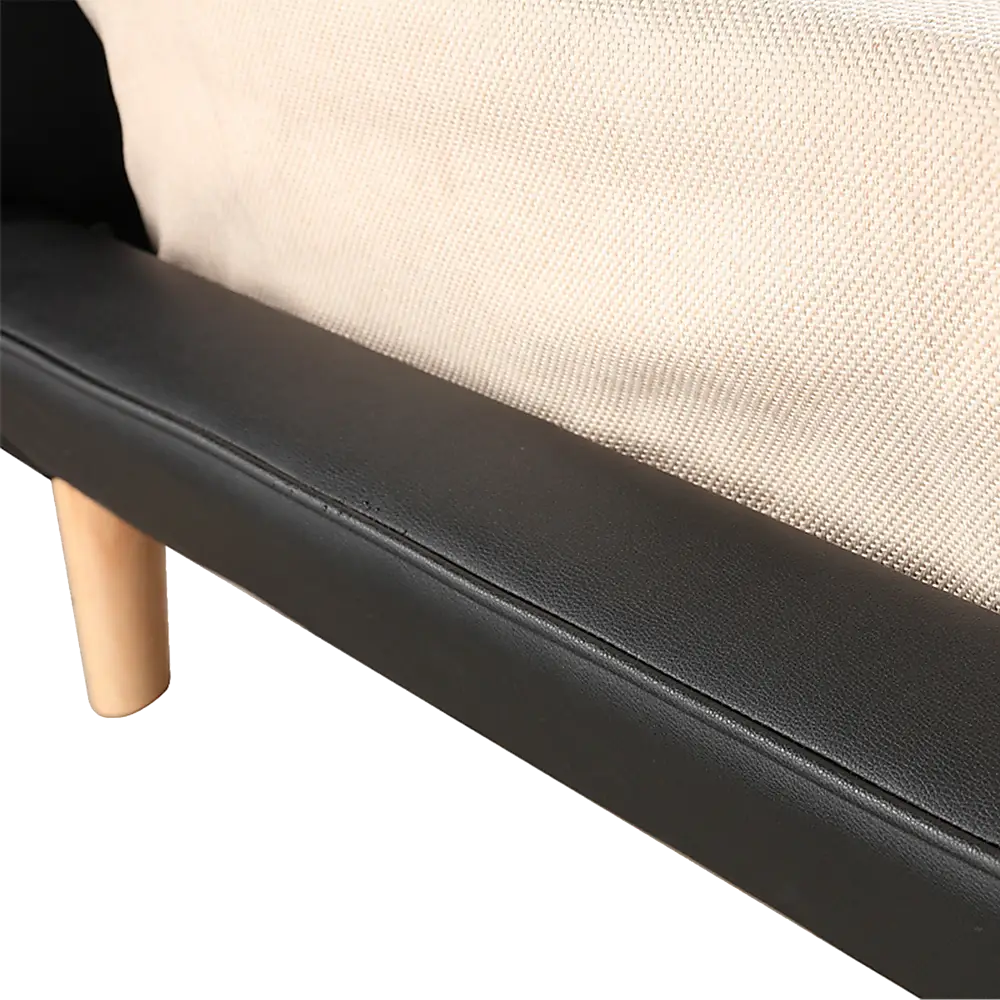 King PU Leather Deluxe Bed Frame Black - Furniture > Bedroom > Beds & Bed Frames