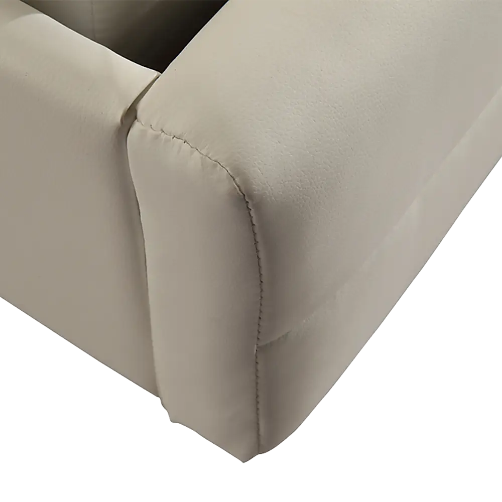 King PU Leather Deluxe Bed Frame White - Furniture > Bedroom > Beds & Bed Frames