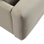 King PU Leather Deluxe Bed Frame White - Furniture > Bedroom > Beds & Bed Frames