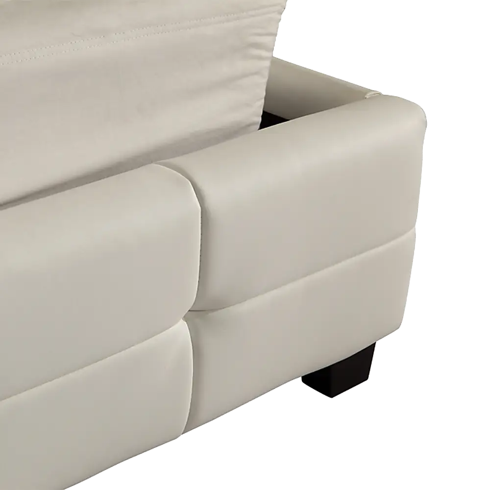 King PU Leather Deluxe Bed Frame White - Furniture > Bedroom > Beds & Bed Frames