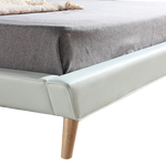 King PU Leather Deluxe Bed Frame White - Furniture > Bedroom > Beds & Bed Frames