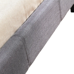 King Single Linen Fabric Bed Frame Grey - Furniture > Bedroom > Beds & Bed Frames