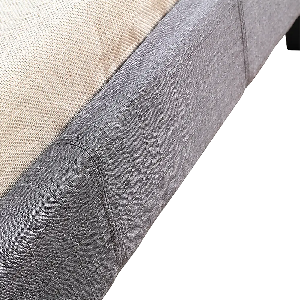 King Single Linen Fabric Bed Frame Grey - Furniture > Bedroom > Beds & Bed Frames