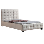King Single Linen Fabric Deluxe Bed Frame Beige - Furniture > Bedroom > Beds & Bed Frames