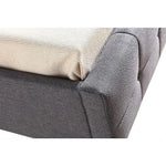 King Single Linen Fabric Deluxe Bed Frame Grey - Furniture > Bedroom