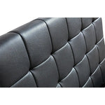 King Single PU Leather Deluxe Bed Frame Black - Furniture > Bedroom