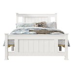 King Single Solid Pine Timber Bed Frame-White - Baby & Kids > Kid’s Furniture