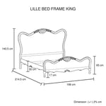 King Size Bed Frame Linen Fabric Beige Oak Wood White Washed Finish Slat Base Mattress Support - Furniture > Mattresses