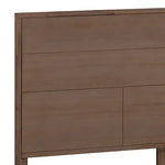 King size Bed Frame Solid Wood Acacia Veneered Bedroom Furniture Steel Legs - Furniture > Bedroom