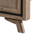 King Size Silver Brush Bed Frame in Acacia Wood Construction - Furniture > Bedroom