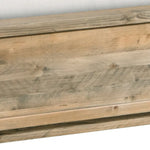 King Size Wooden Bed Frame in Solid Wood Antique Design Light Brown - Furniture > Bedroom