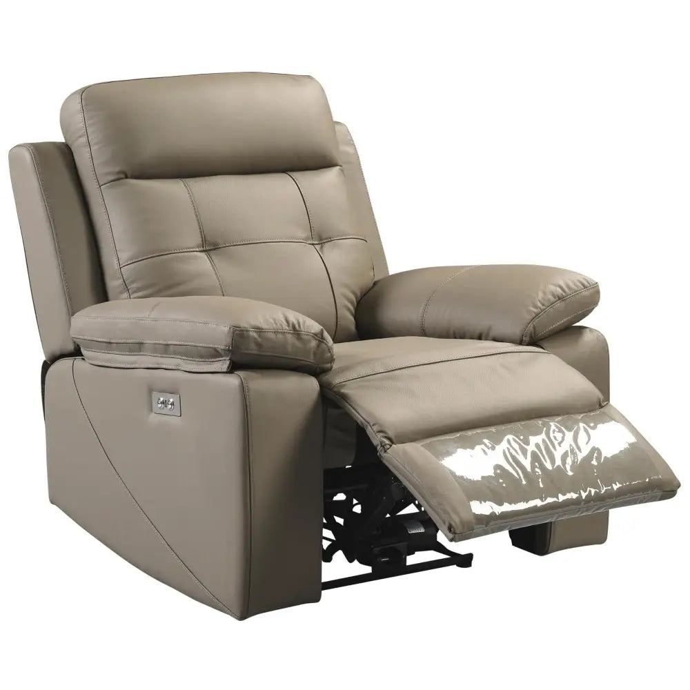 Kingsman 1 Seater Electric Recliner Sofa Genuine Leather Home Theater Lounge - Furniture > Sofas