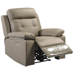 Kingsman 1 Seater Electric Recliner Sofa Genuine Leather Home Theater Lounge - Furniture > Sofas