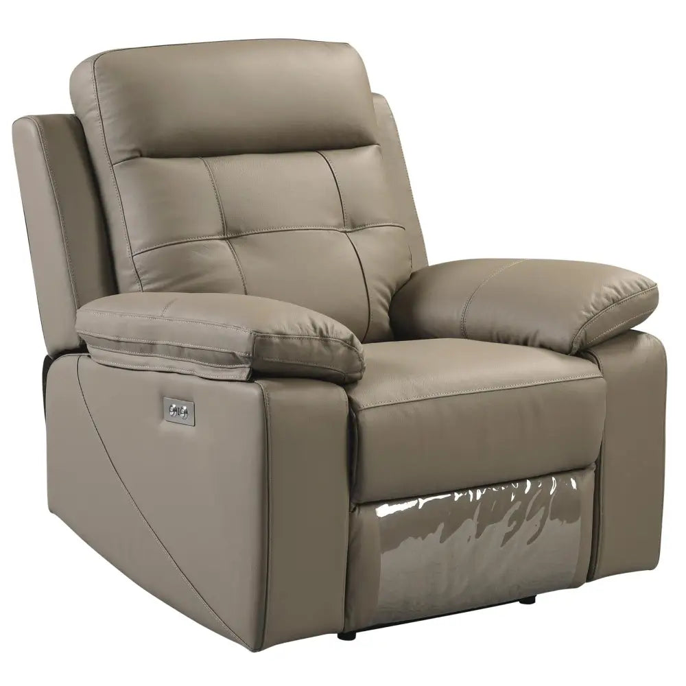 Kingsman 1 Seater Electric Recliner Sofa Genuine Leather Home Theater Lounge - Furniture > Sofas