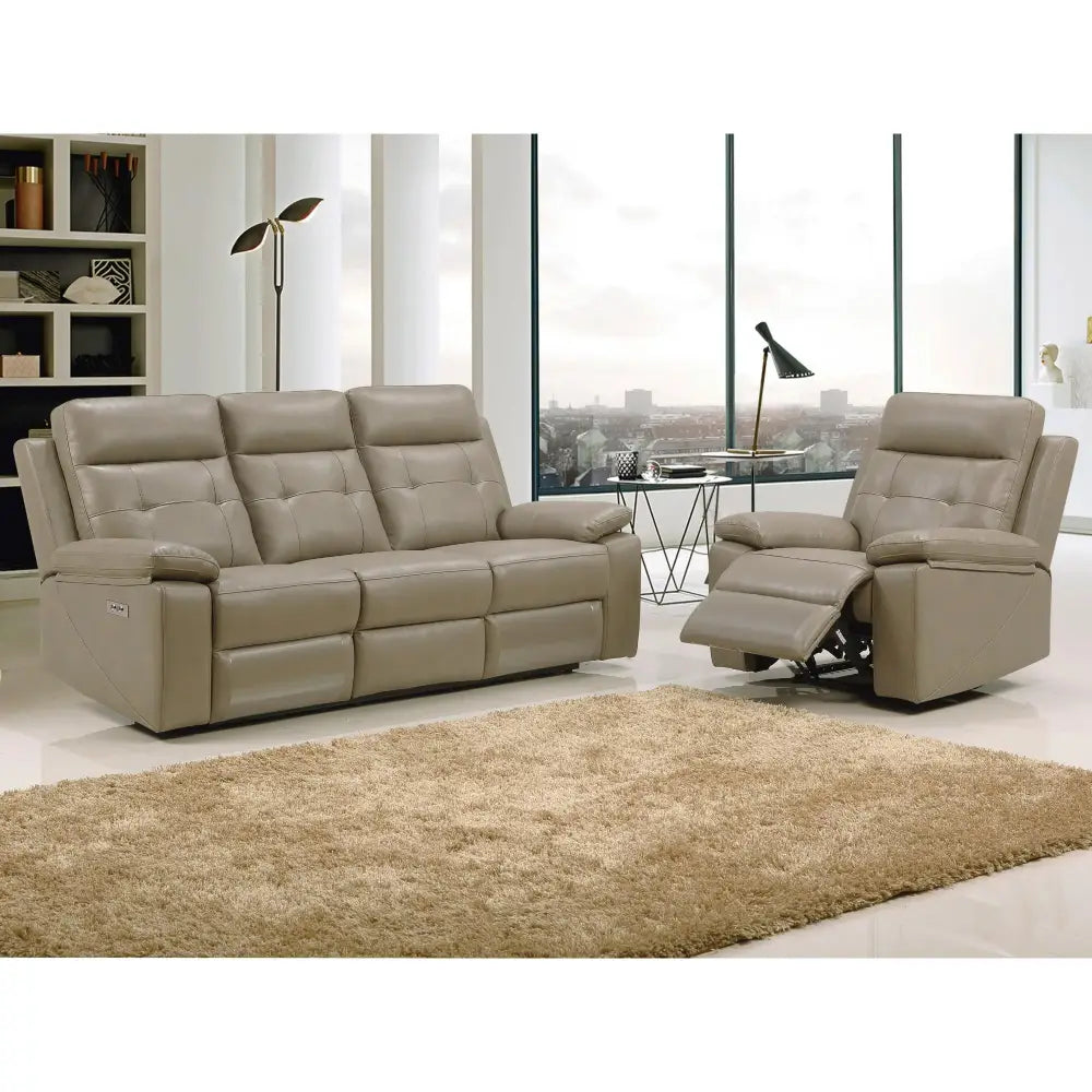 Kingsman 1 Seater Electric Recliner Sofa Genuine Leather Home Theater Lounge - Furniture > Sofas