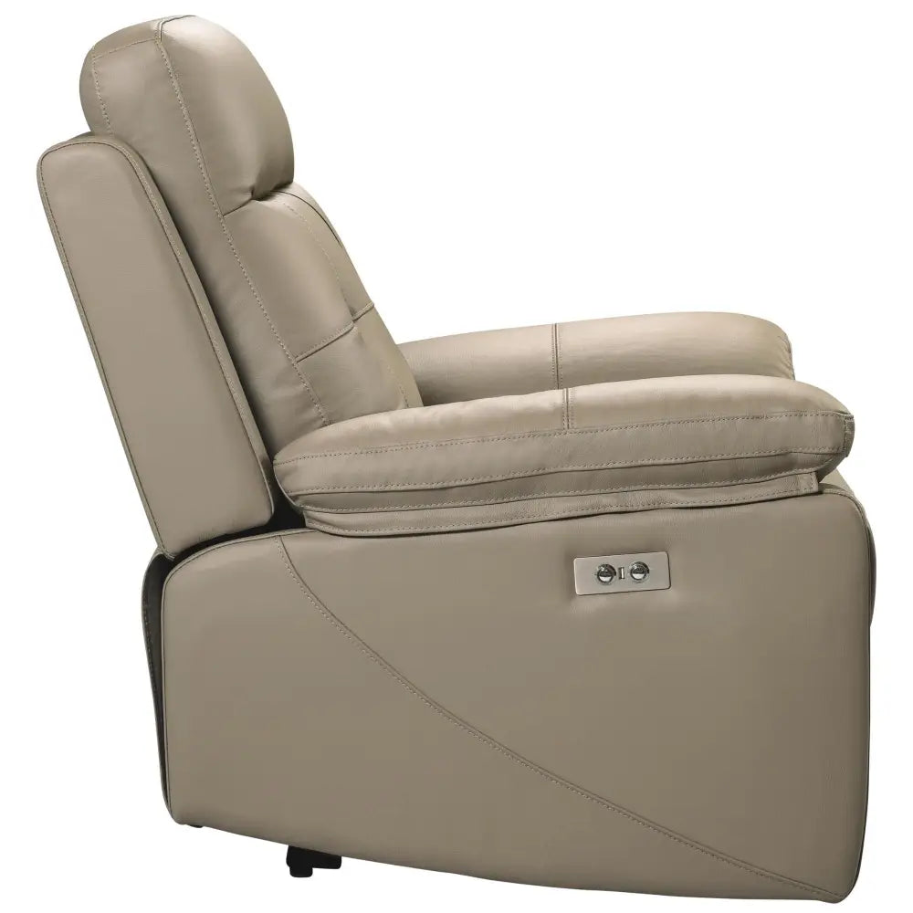 Kingsman 1 Seater Electric Recliner Sofa Genuine Leather Home Theater Lounge - Furniture > Sofas