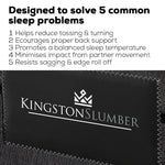 KINGSTON Mattress DOUBLE Size Bed Euro Top Pocket Spring Bedding Firm Foam 34CM - Furniture > Mattresses