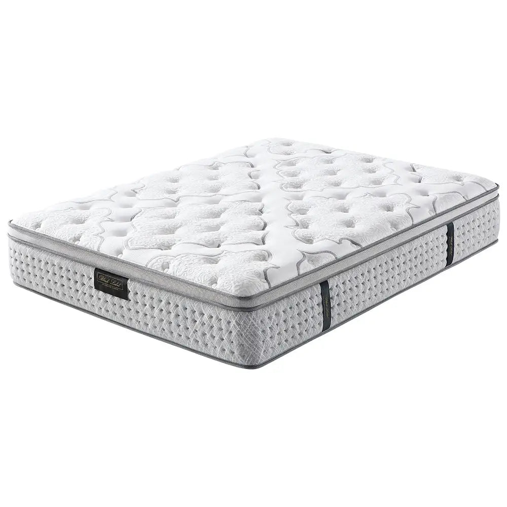 KINGSTON Mattress Queen Size Medium Firm Euro Top Pocket Spring Memory Foam 34CM - Furniture > Mattresses
