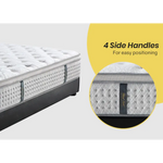 KINGSTON Mattress Queen Size Medium Firm Euro Top Pocket Spring Memory Foam 34CM - Furniture > Mattresses