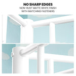 KINGSTON SLUMBER 2in1 King Single Metal Bunk Bed Frame with Modular Design Matte White - Furniture > Bedroom > Beds &