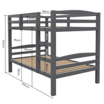 Kingston Slumber Bunk Bed Frame Single Wooden Children Timber PIne Wood Loft Kids Bedroom Furniture - Furniture >
