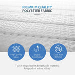 Kingston Slumber Mattress DOUBLE Bed Size Bonnell Spring Bedding Firm Foam Top 16CM - Furniture > Mattresses