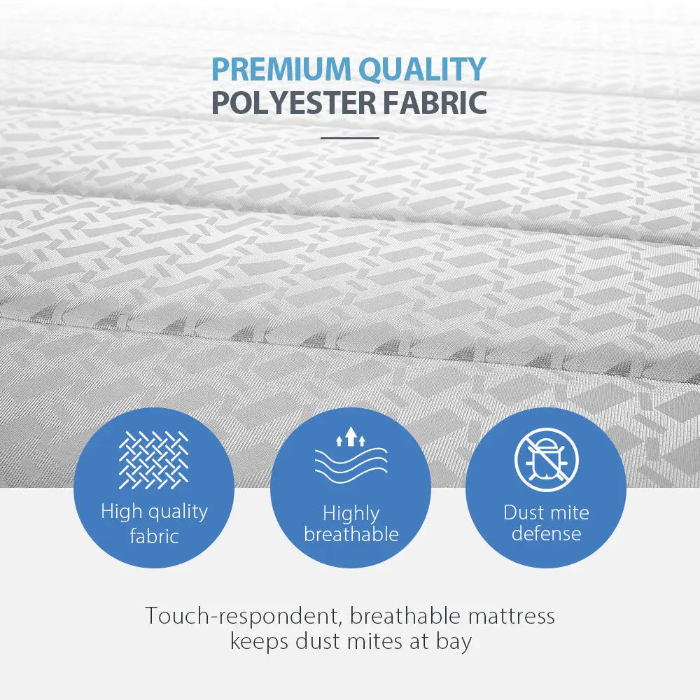 Kingston Slumber Mattress DOUBLE Bed Size Bonnell Spring Bedding Firm Foam Top 16CM - Furniture > Mattresses