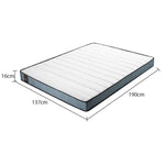 Kingston Slumber Mattress DOUBLE Bed Size Bonnell Spring Bedding Firm Foam Top 16CM - Furniture > Mattresses