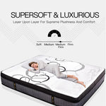 Kingston Slumber Mattress DOUBLE Size Bed Euro Top Pocket Spring Firm Bedding Foam 34CM - Furniture > Mattresses