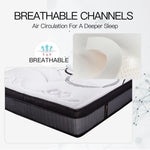 Kingston Slumber Mattress DOUBLE Size Bed Euro Top Pocket Spring Firm Bedding Foam 34CM - Furniture > Mattresses