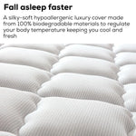 Kingston Slumber Mattress QUEEN Size Bed Euro Top Pocket Spring Bedding Firm Foam 33CM - Furniture > Mattresses