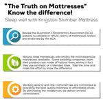 Kingston Slumber Mattress SINGLE Size Bed Euro Top Pocket Spring Bedding Firm Foam 34CM - Furniture > Mattresses